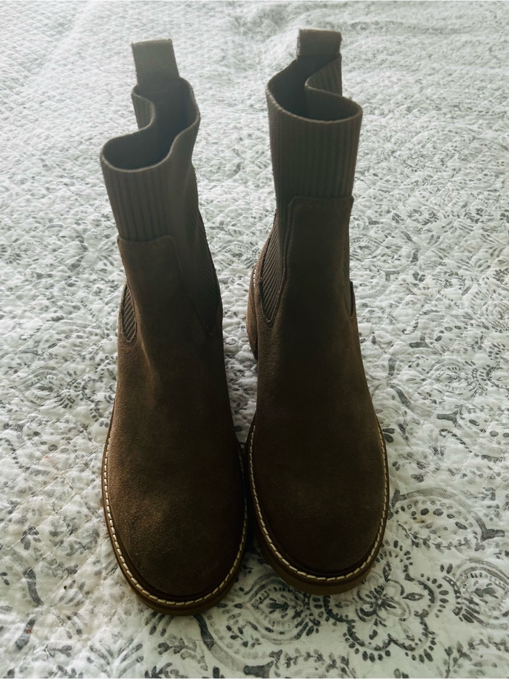 Steve Madden Brown Suede Chelsea Booties - Picture 3 of 5